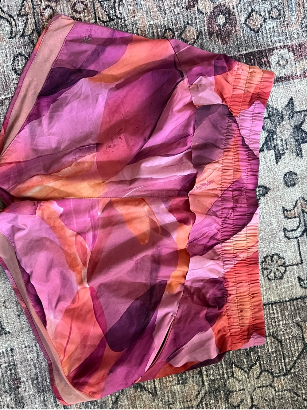 Athleta 3” Mesh Runner Short Pink & Orange